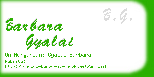 barbara gyalai business card